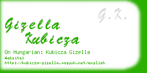 gizella kubicza business card